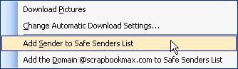 Add 'gracie@scrapbookmax.com' to your address book