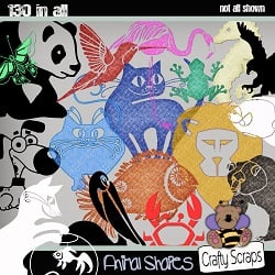 Animal Shapes Scrapbook Bonus Kit