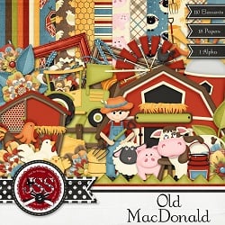 Old MacDonald Scrapbook Page Kit