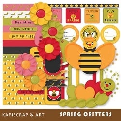 Spring Critters Scrapbook Page Kit