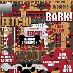 Woofers Scrapbook Page Kit