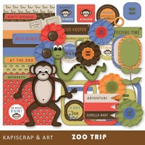 Zoo Trip Embellishment Kit