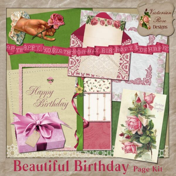 Beautiful Birthday Scrapbook Page Kit Beautiful Birthday Scrapbook Page Kit