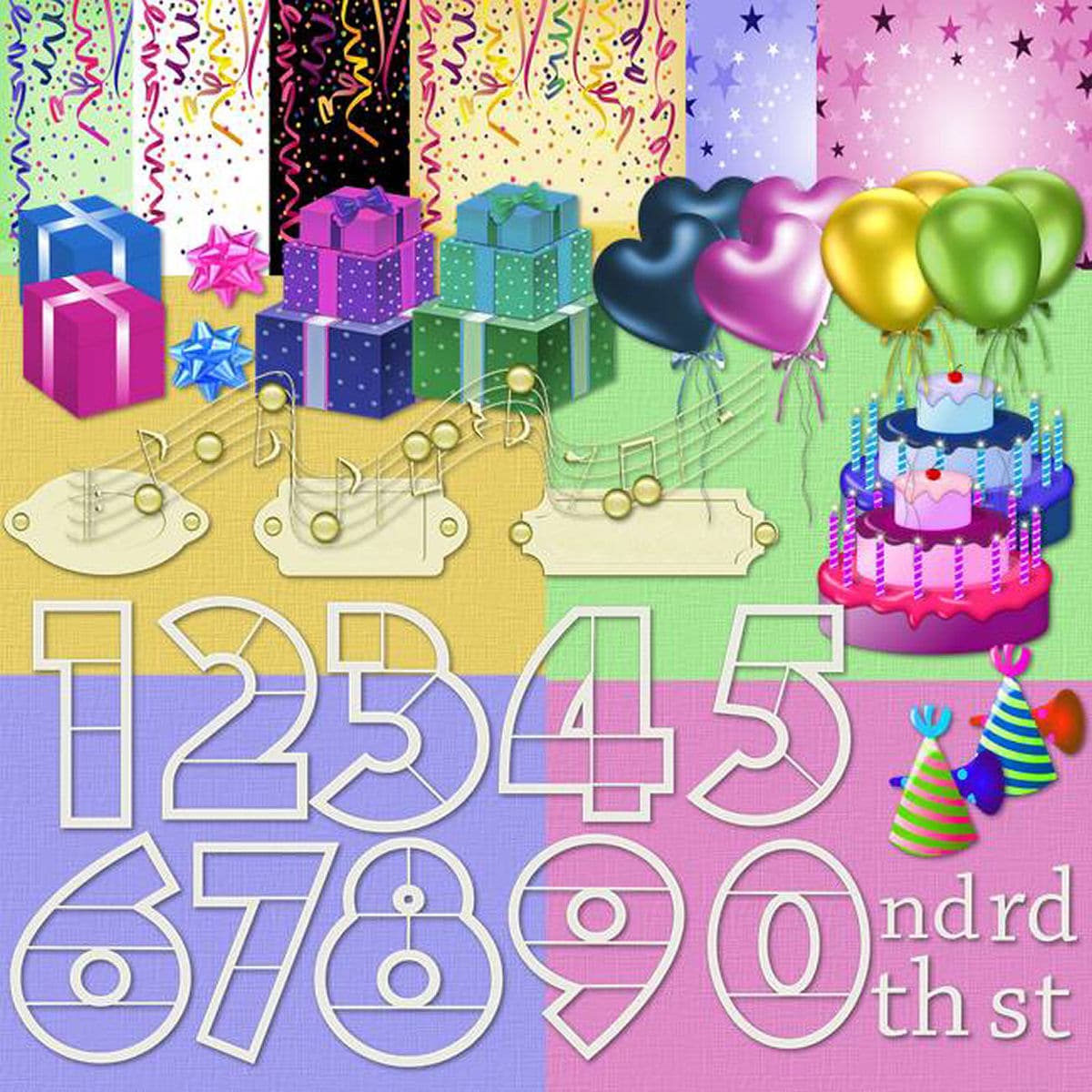 Numbers Up Scrapbook Page Kit Numbers Up Scrapbook Page Kit