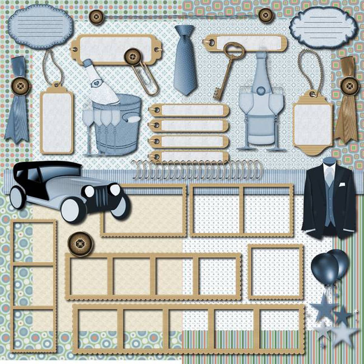 Valiant Revelry Scrapbook Page Kit
