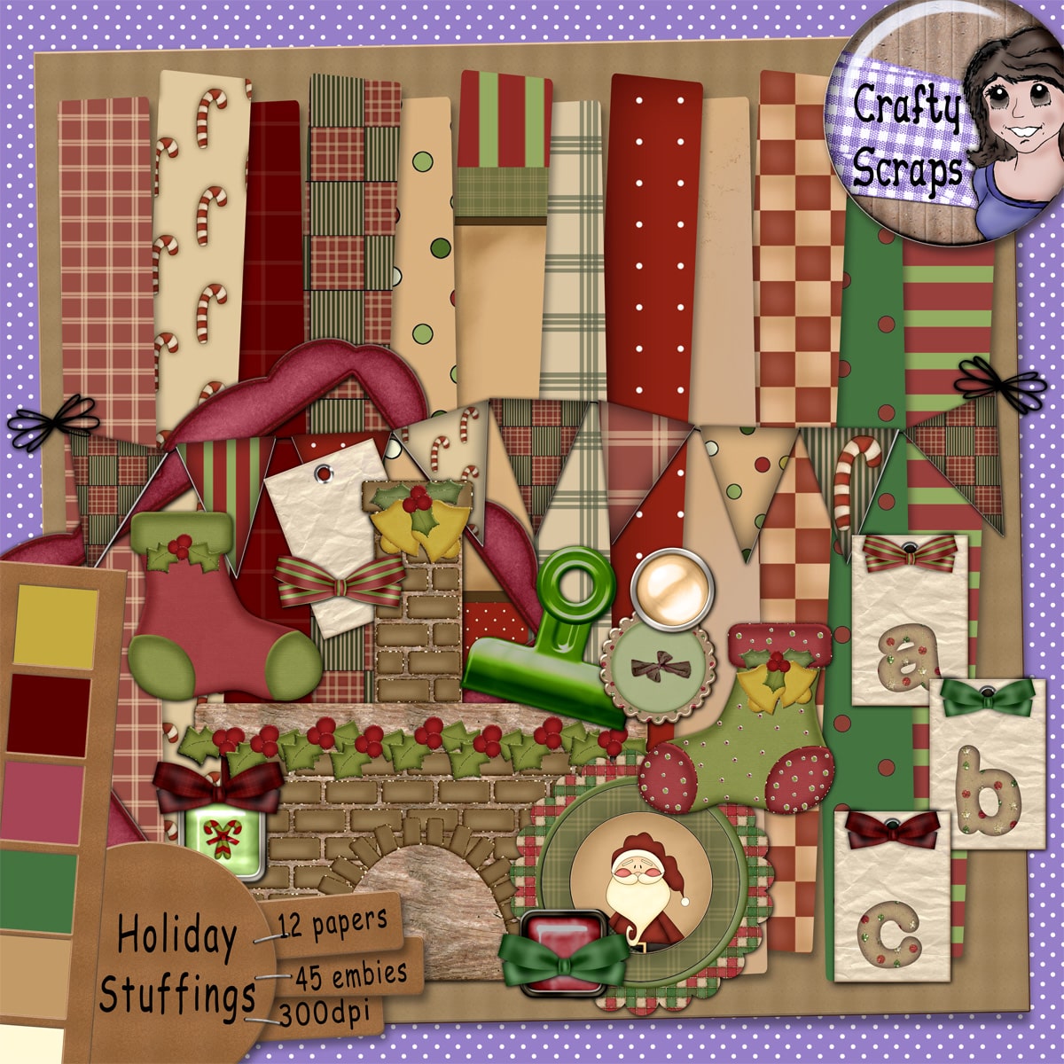Holiday Stuffings Scrapbook Page Kit Holiday Stuffings Scrapbook Page Kit