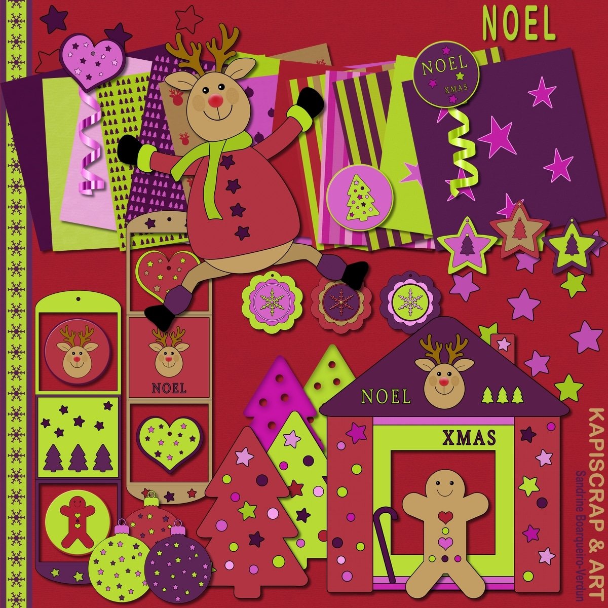 Noel Scrapbook Page Kit