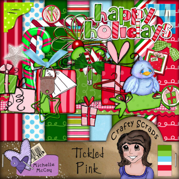 Tickled Pink Scrapbook Page Kit