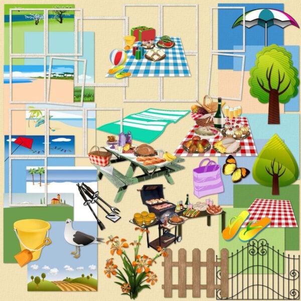 Al Fresco Scrapbook Page Kit