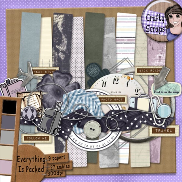 Everything Packed Scrapbook Page Kit