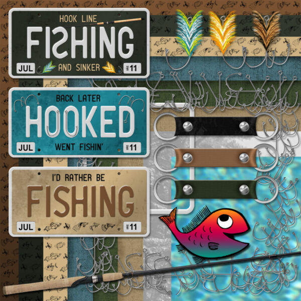 Fishing Scrapbook Page Kit