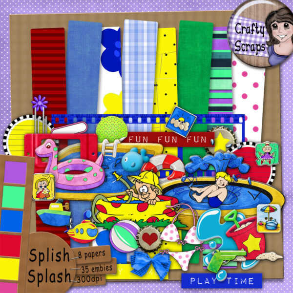 Splish Splash Scrapbook Page Kit