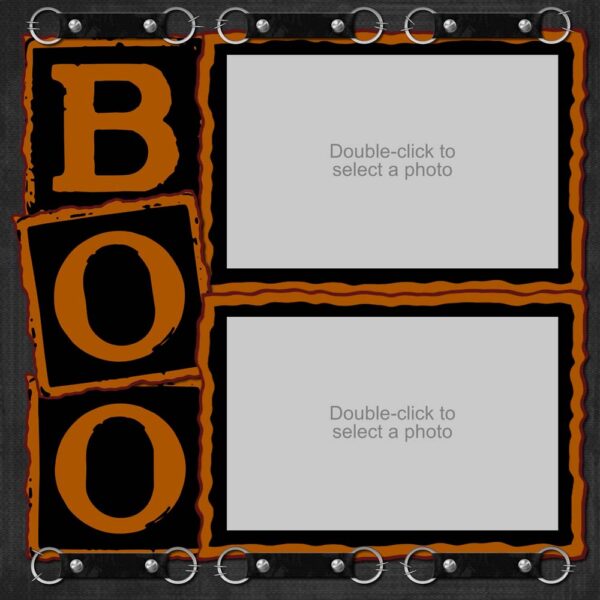 Boo Sample Scrapbook Layout