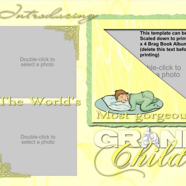 Grandparents Brag Book Sample Scrapbook Layout