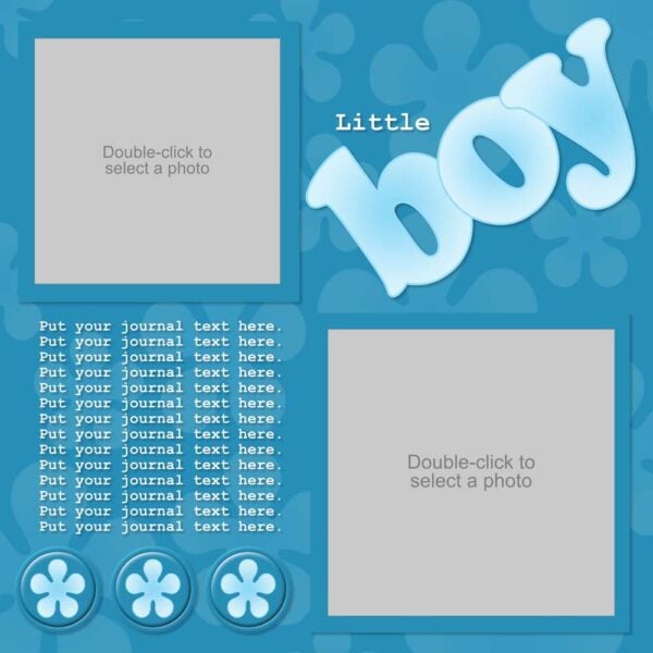 Lil Boy Sample Scrapbook Layout
