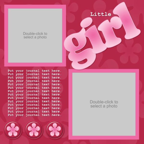 Lil Girl Sample Scrapbook Layout