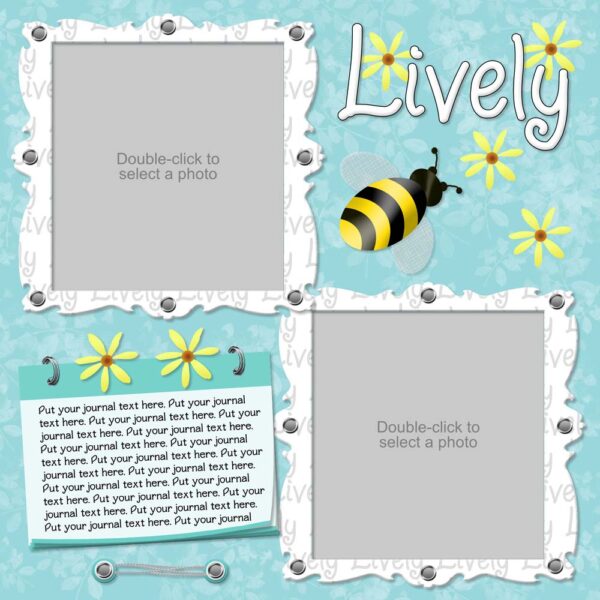 Lively Sample Scrapbook Layout