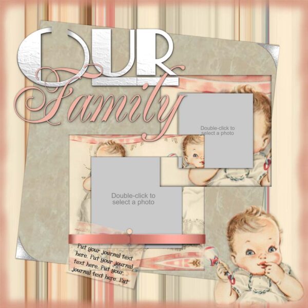 Our Family Sample Scrapbook Layout