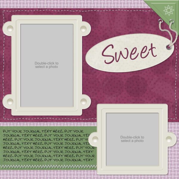 Sweet Sample Scrapbook Layout