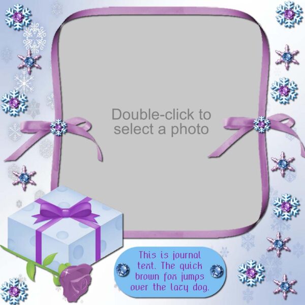Winter Beauty Sample Scrapbook Layout