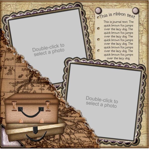 Road Less Travelled Sample Scrapbook Layout