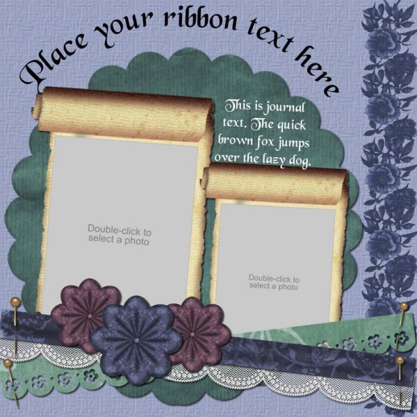 Treasured Memories Sample Scrapbook Layout