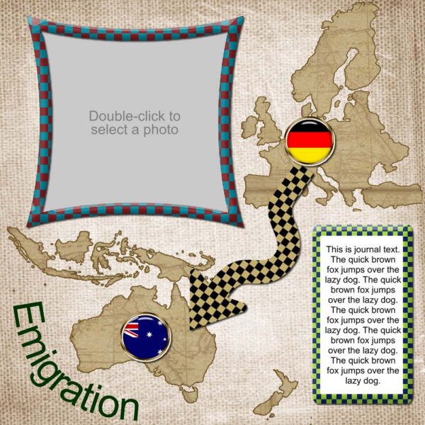 World Wide Family Sample Scrapbook Layout