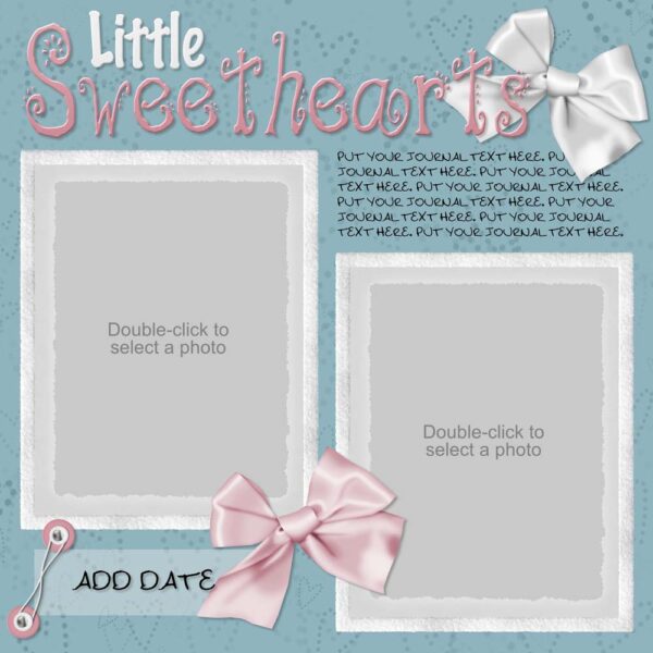 Little Sweethearts Sample Scrapbook Layout