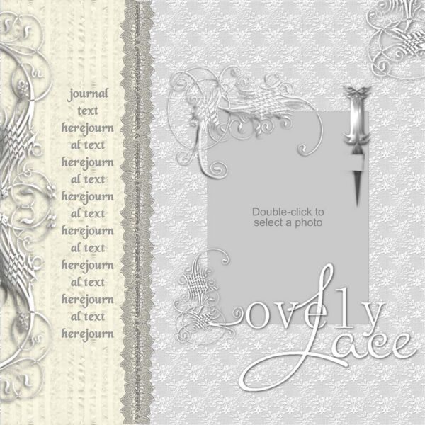 Lovely Lace Sample Scrapbook Layout