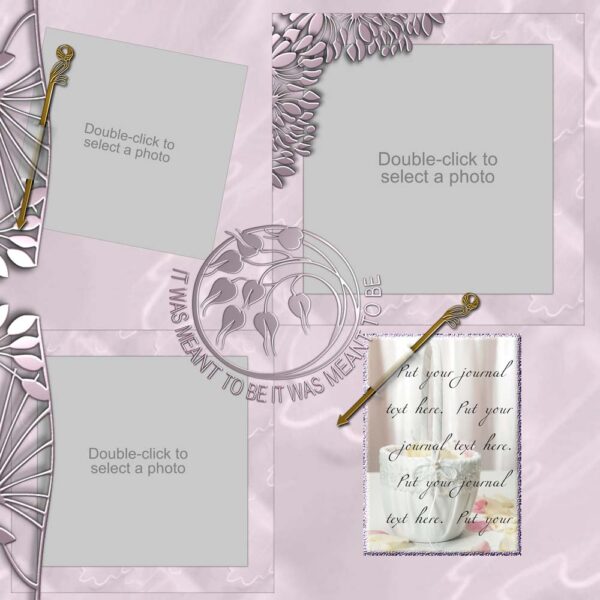 Meant To Be Sample Scrapbook Layout