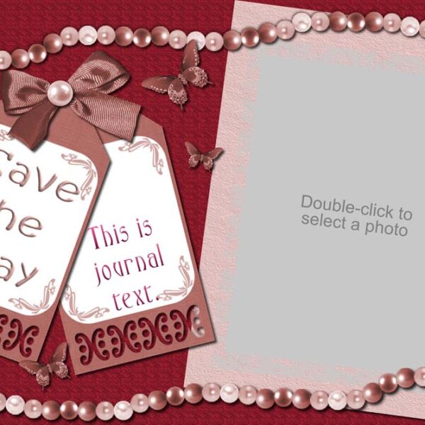 Save The Date Sample Scrapbook Layout