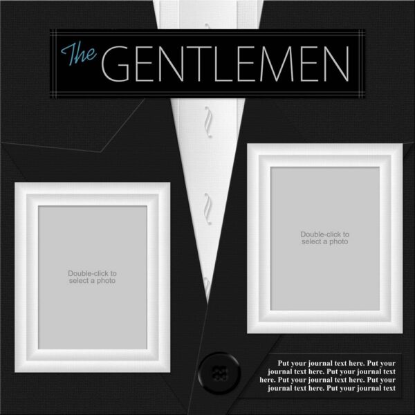 The Gentlemen Sample Scrapbook Layout