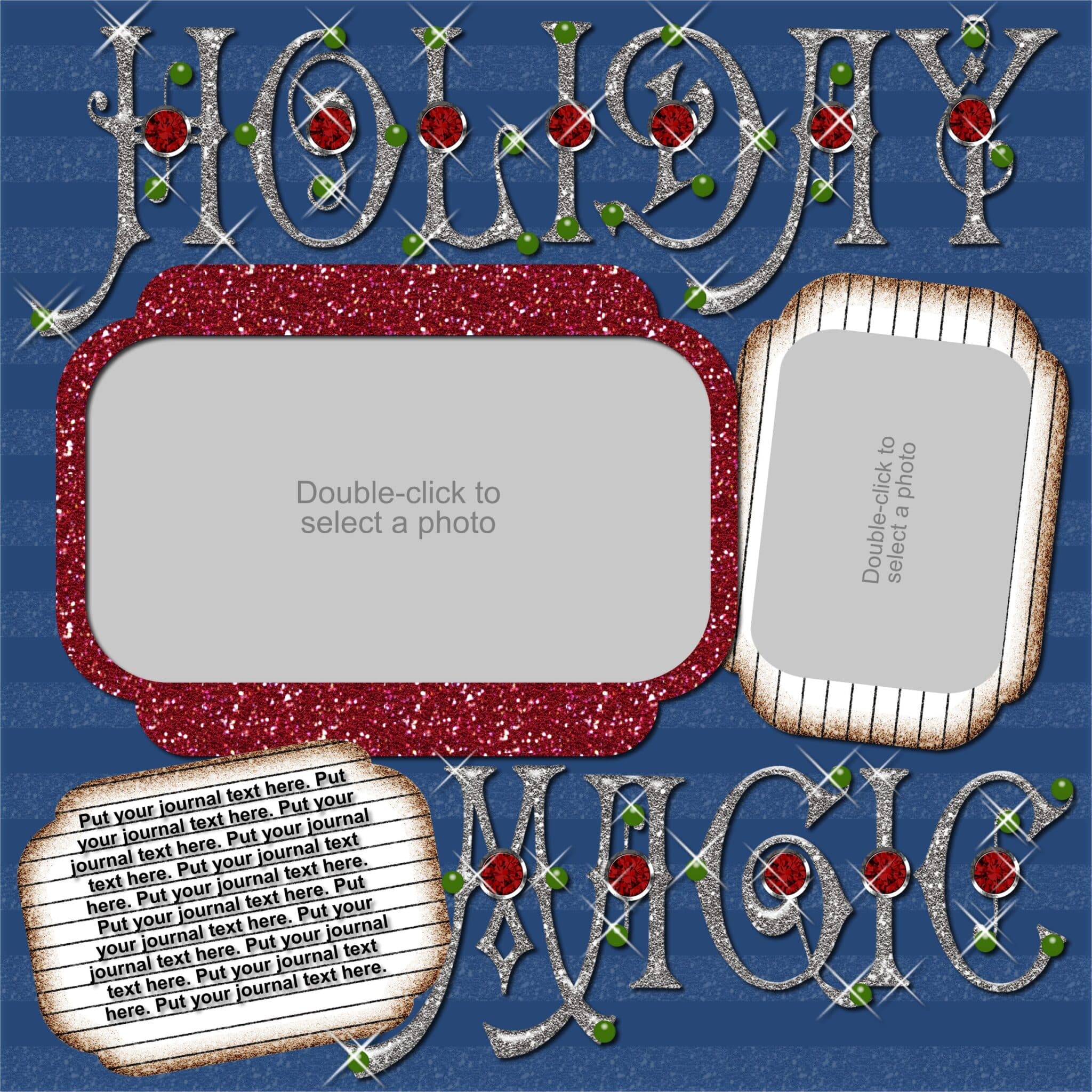 Holiday Magic Sample Scrapbook Layout