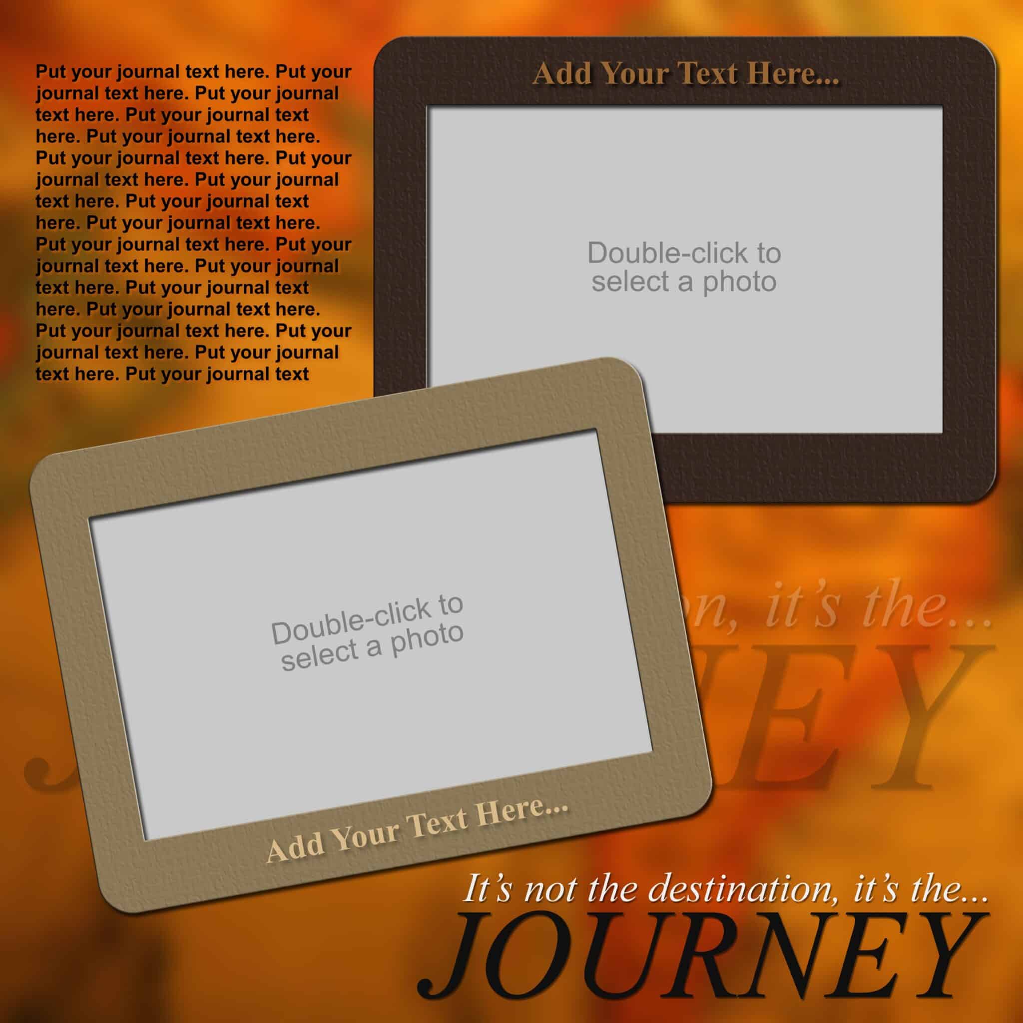 Journey Sample Scrapbook Layout