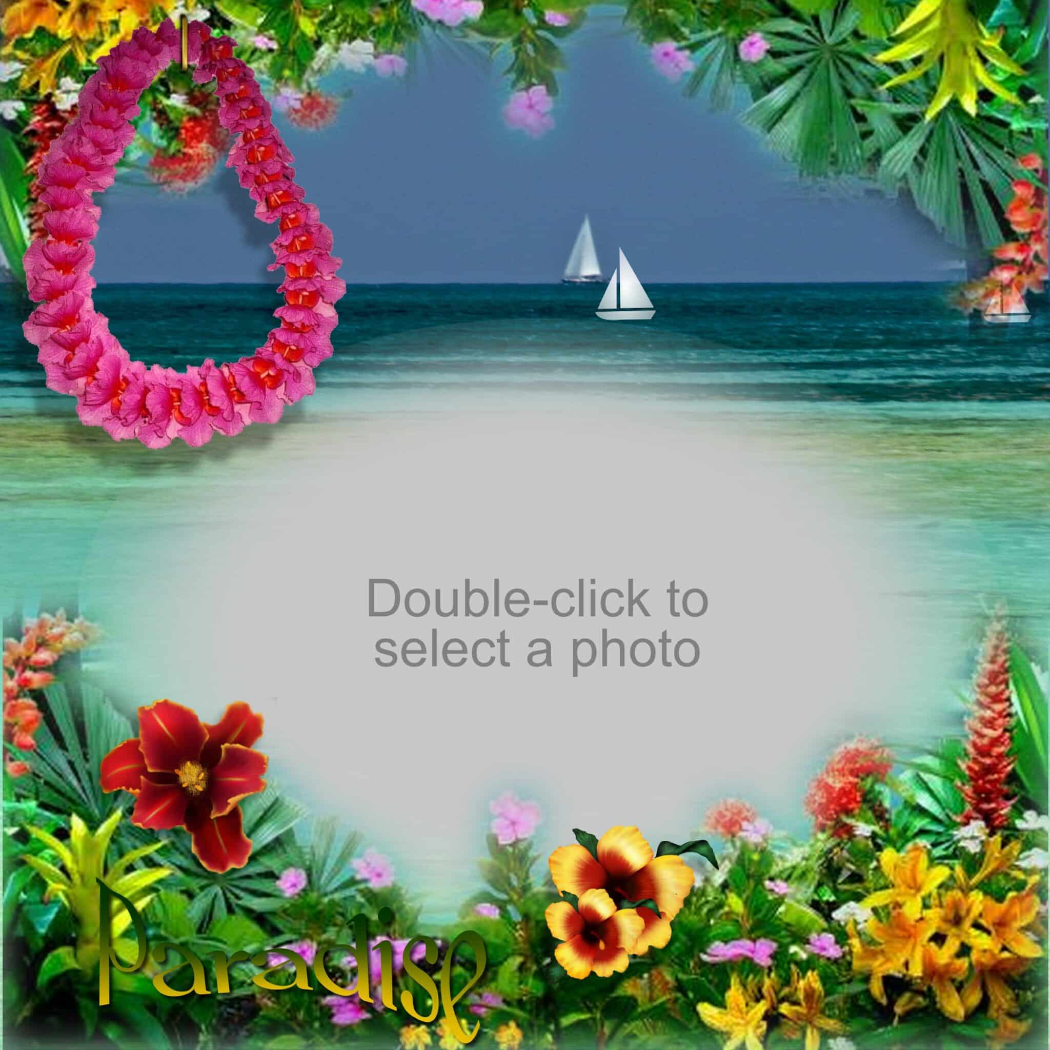 Paradise Found Sample Scrapbook Layout