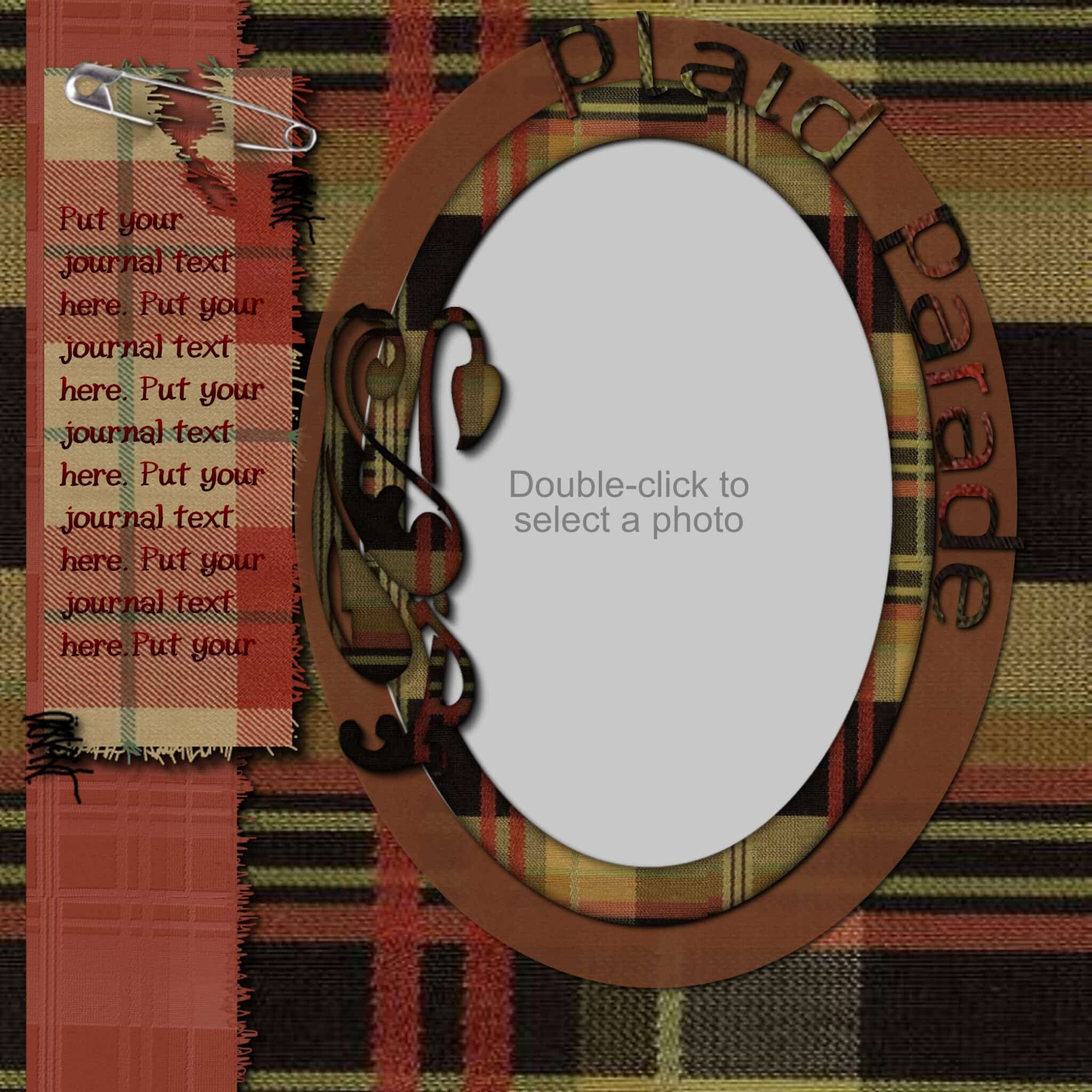 Plaid Parade Sample Scrapbook Layout