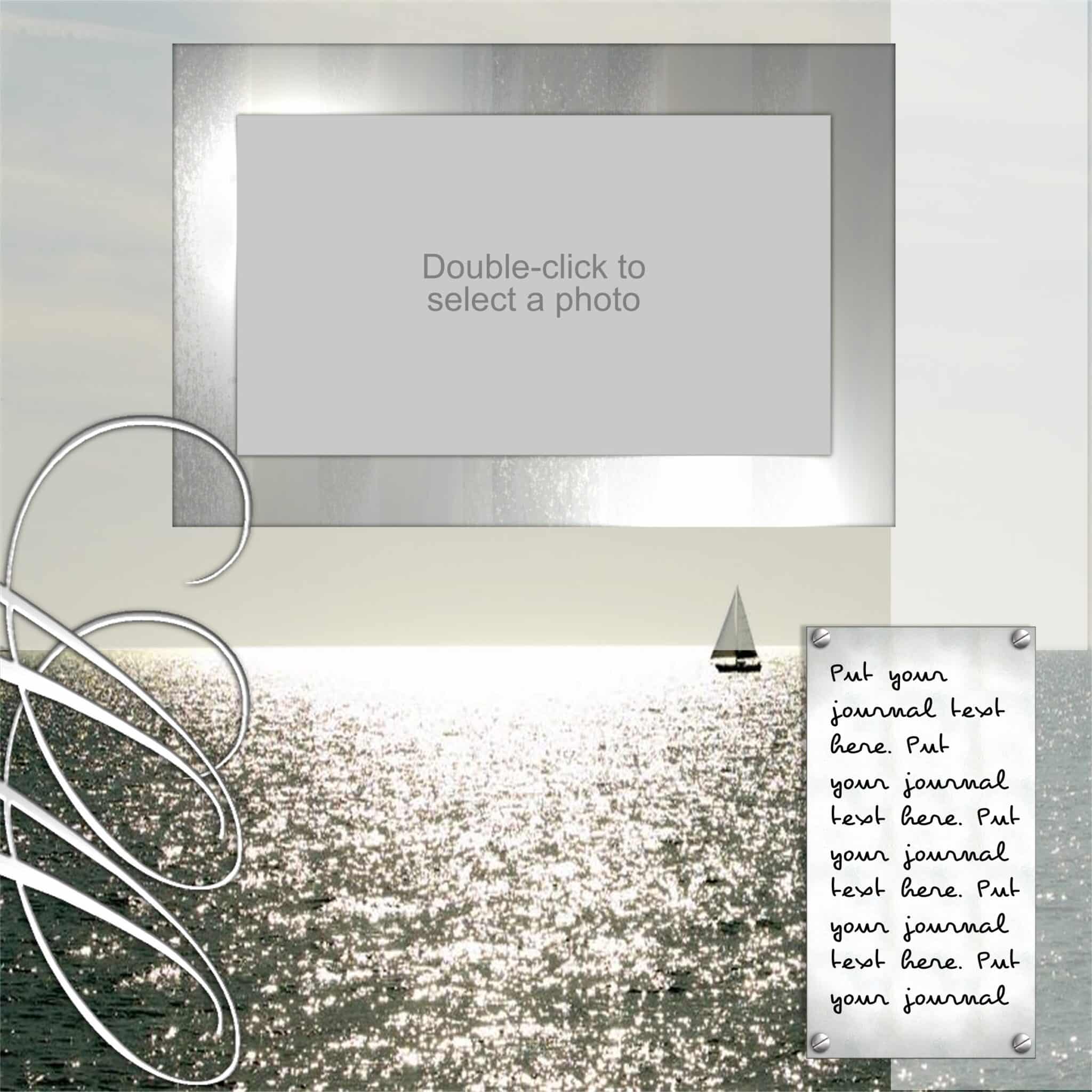Silver Solitude Sample Scrapbook Layout