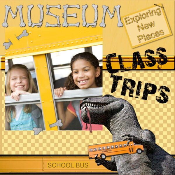 Class Trip Sample Scrapbook Page