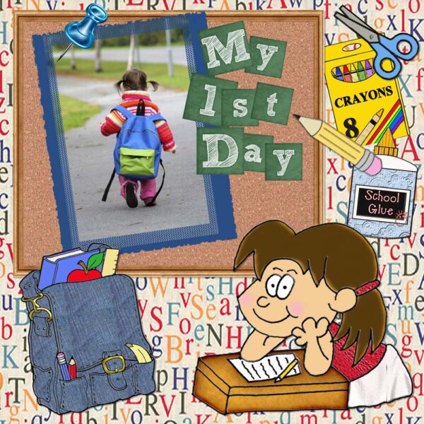 Early Years Sample Scrapbook Page