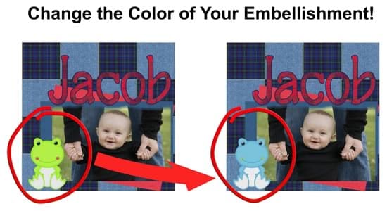 Changing the Color of Embellishments